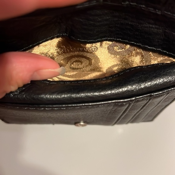 Brighton Tan and Black Leather Wallet with Intricate Design - Picture 5 of 5